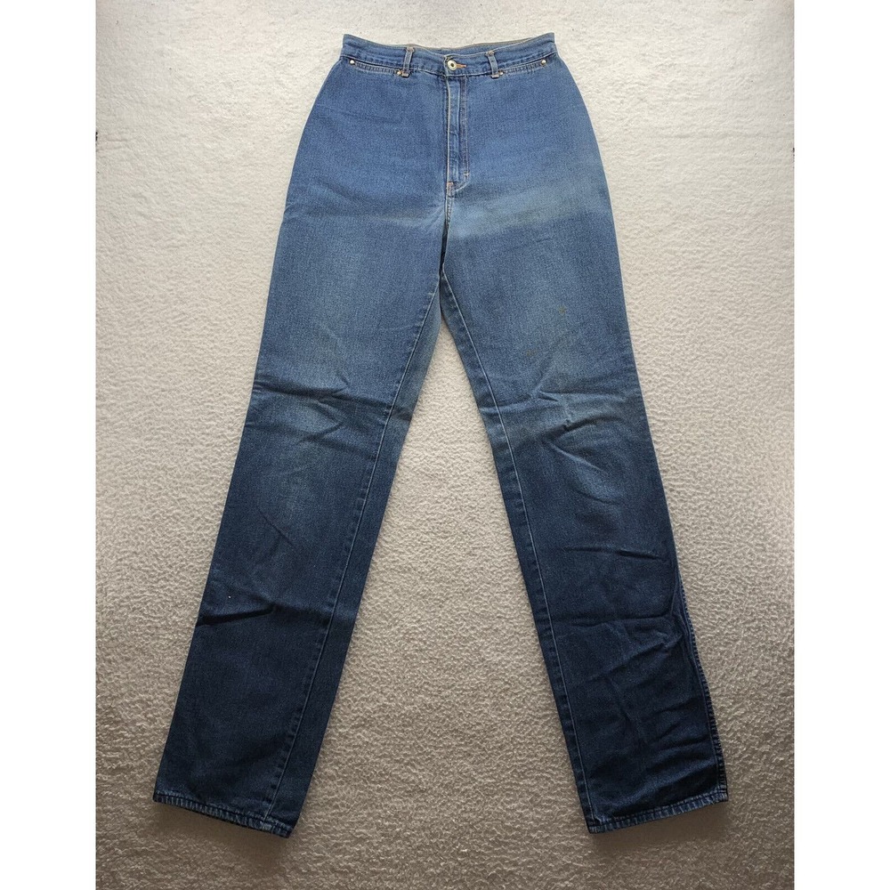 VTG Britannia Jeans Size 14 (28x36) Long High Rise Straight Leg Mom Retro 70s‎